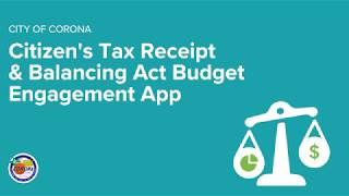 Citizen’s Tax Receipt & Balancing Act Budget Engagement App screenshot 1