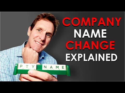 Video: How To Register A Change In The Name Of A Company