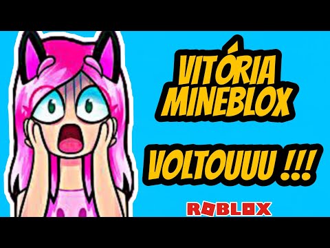 A VITÓRIA MINEBLOX AINDA JOGA ROBLOX #vitoria #volta #roblox #cris