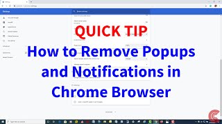 How to Remove Popups and Notifications in Chrome Browser