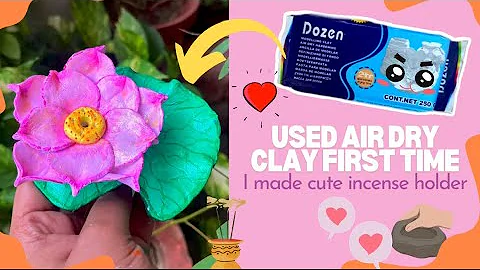 DIY Air Dry Clay Lotus Incense Holder | Easy Beginner's Tutorial