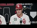 OU Baseball Media Day: Skip Johnson, Jaxon Willits, Trey Gambill Preview Championship Series