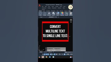 AutoCAD Multiline Text Convert To Single Line Text #autocad #autocadtips