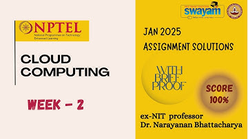 CLOUD COMPUTING Week 2 Solution Answers 2025 (January) #nptel #swayam #iit