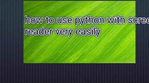 how to create a simple print program on python with screen reader