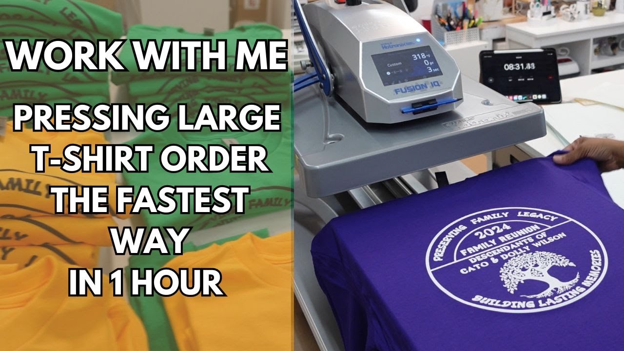 Fast T Shirt Pressing for a Large Order! | Eastiest Way Press & Peel 15Cent Transfers!