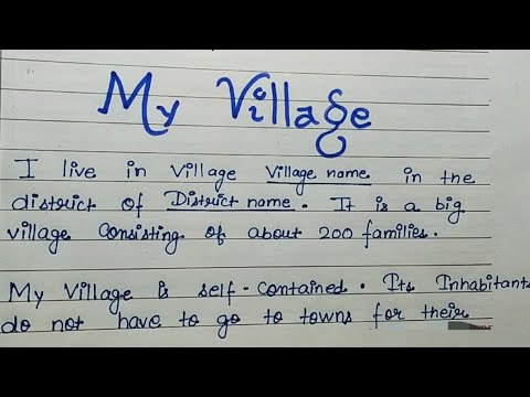my village essay 1000 words in english