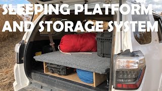 Mike gives us a tour of his awesome sleeping platform and storage
system that he built for toyota 4 runner. huge hat tip to over at
all-terrain fami...