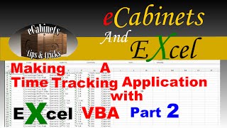 Make a time tracking application with excel part2.