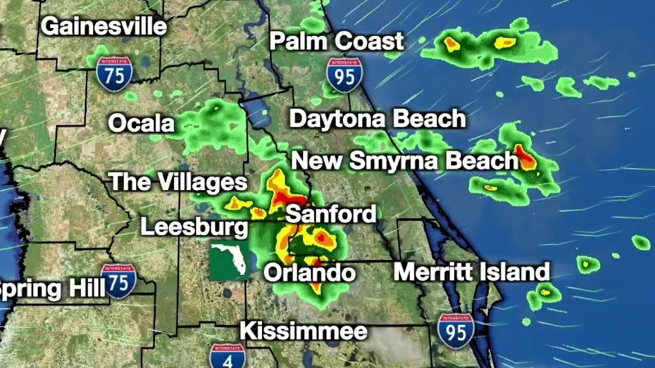 Rain drenches portions of Central Florida - YouTube