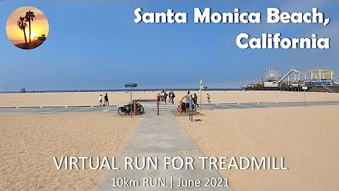Treadmill Virtual Run | Santa Monica Beach, Califo...