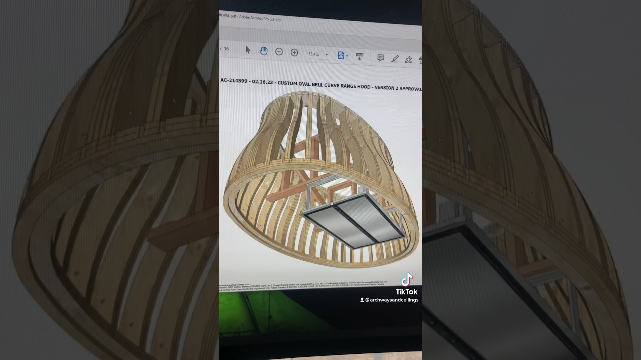 Custom island bell curve oval range hood kit. Say that 10x fast … 