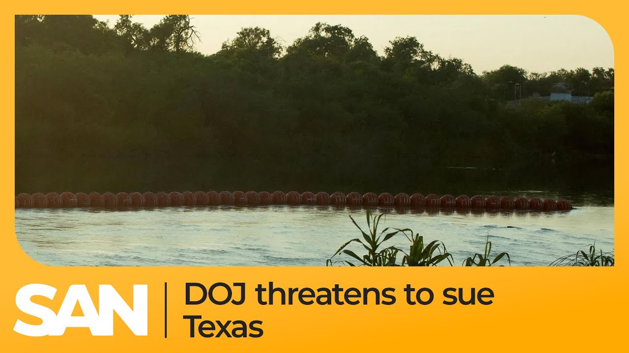 DOJ threatens to sue Texas over floating buoys in the Rio Grande - YouTube