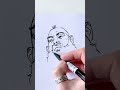 No reference portrait / pen: @penteluk Brush Sign Pen #freehanddrawing #pendrawing #penart