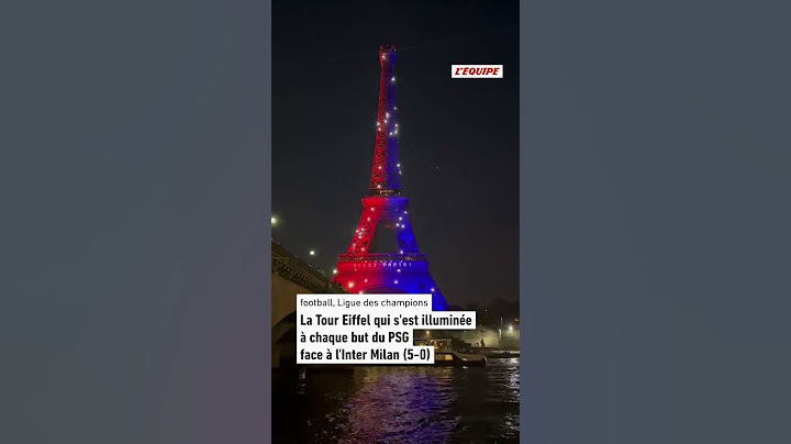 ✨ La Tour Eiffel s'est illuminée à chaque but du PSG face à l'Inter Milan (5-0) #psg #intermilan