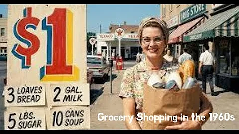Vintage Grocery Store Shopping of 1960