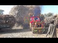 Great Tractors Performance | farming Tractors pulling heavy loaded Trailers