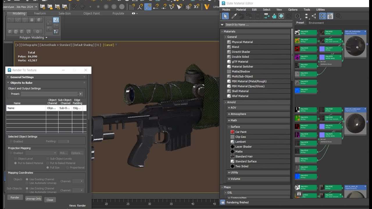 Render to texture 아틀라스 텍스쳐 색상이 어둡거나 달라져요! 문제 해결 - 3ds max render output ...