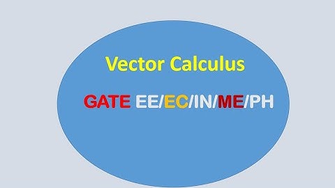 Vector Calculus Lecture 1