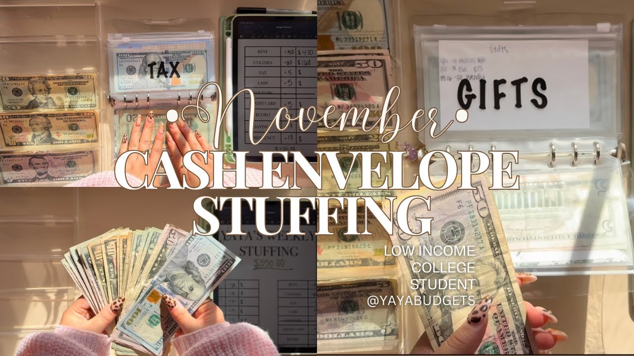НОЯБРЬ: Вложение денег | 550 долларов | Денежные конверты | Студент колледжа с низким доходом | Д...