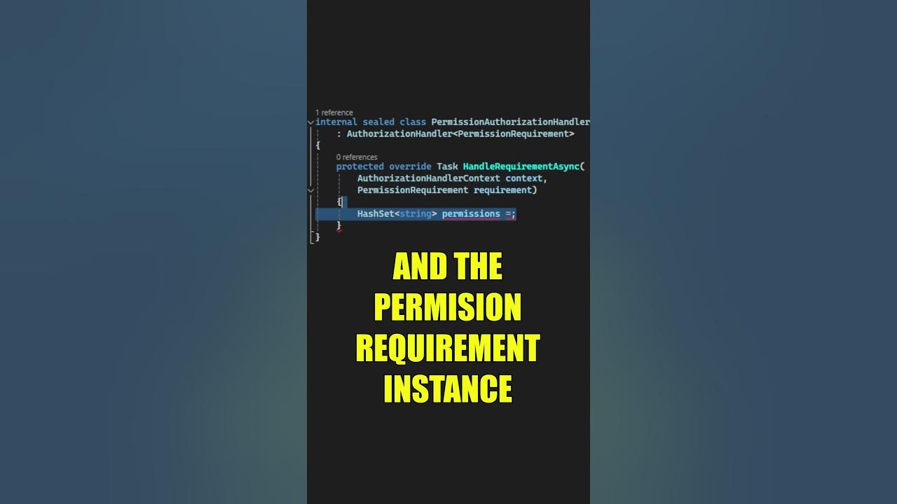 Building a custom authorization handler in asp net core youtube