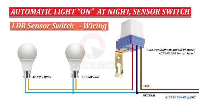 Egern pakistanske eftertiden How to install a day night switch for a flood light. - YouTube