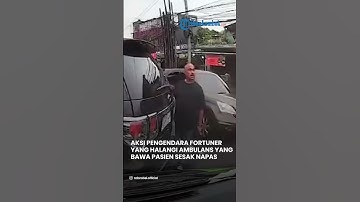 Aksi Pengendara Fortuner Putar Balik Halangi Ambulans Bawa Pasien Sesak Napas di Depok Viral