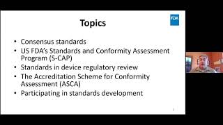 FDA Webinars Series -  Utilization of Voluntary Consensus Standards - English