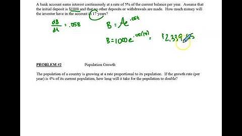 Unit 7 Day 2 Video 5 Growth and Decay Practice Problems