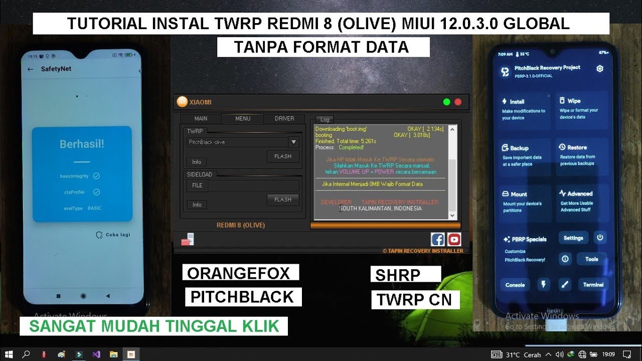instal twrp redmi 8