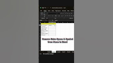 Remove Extra Space and Symbols from Name in Excel