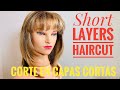 Short layers haircut  corte en capas cortas