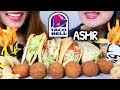 ASMR TACO BELL (CHEESY GORDITA CRUNCH, NACHO FRIES, CINNABON DELIGHTS) 타코벨 리얼사운드 먹방 | Kim&Liz ASMR