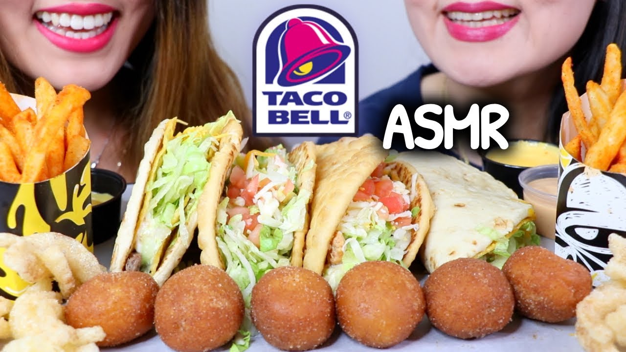 ASMR TACO BELL (CHEESY GORDITA CRUNCH, NACHO FRIES, CINNABON DELIGHTS) 타코벨 리얼사운드 먹방 | Kim&Liz ASMR