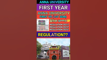 Anna University First Year Regulation? #annauniversity #regulation2025 #regulation2021 #r2025 #r2021