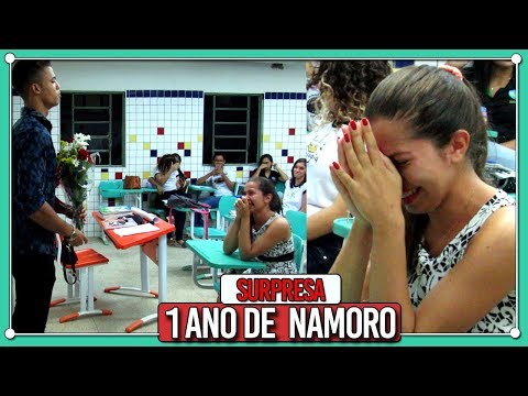 SURPRESA NA FACULDADE 1 ANO DE NAMORO | MARCOS COSTA