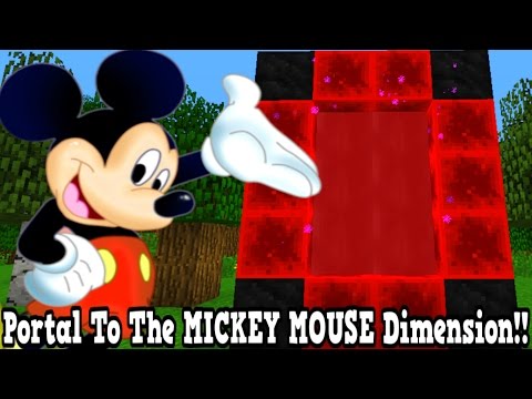 Minecraft How To Make A Portal To The Mickey Mouse Dimension - Mickey Mouse Dimension Showcase!!!