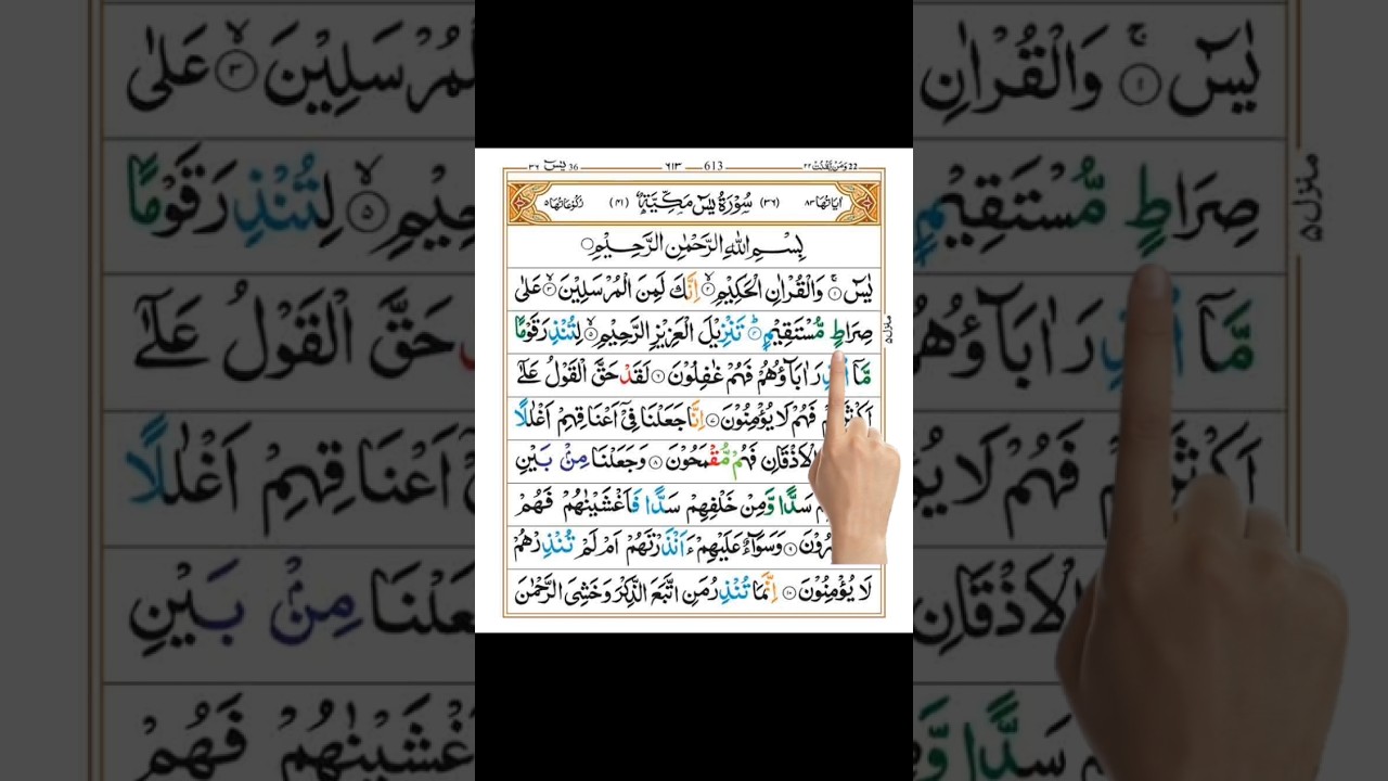 Surah Yaseen (Yasin) | Full HD Arabic Text #youtubeshorts
