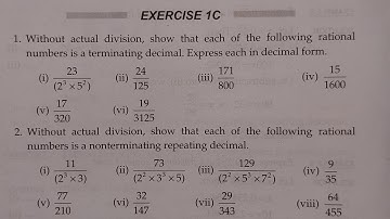 Class 10 (RS Aggarwal) | Exercise 1C (all questions solved) | Chapter 1 | Real numbers