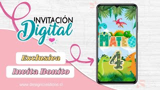 Invitacion Dinosaurio Infantil, Pleaños