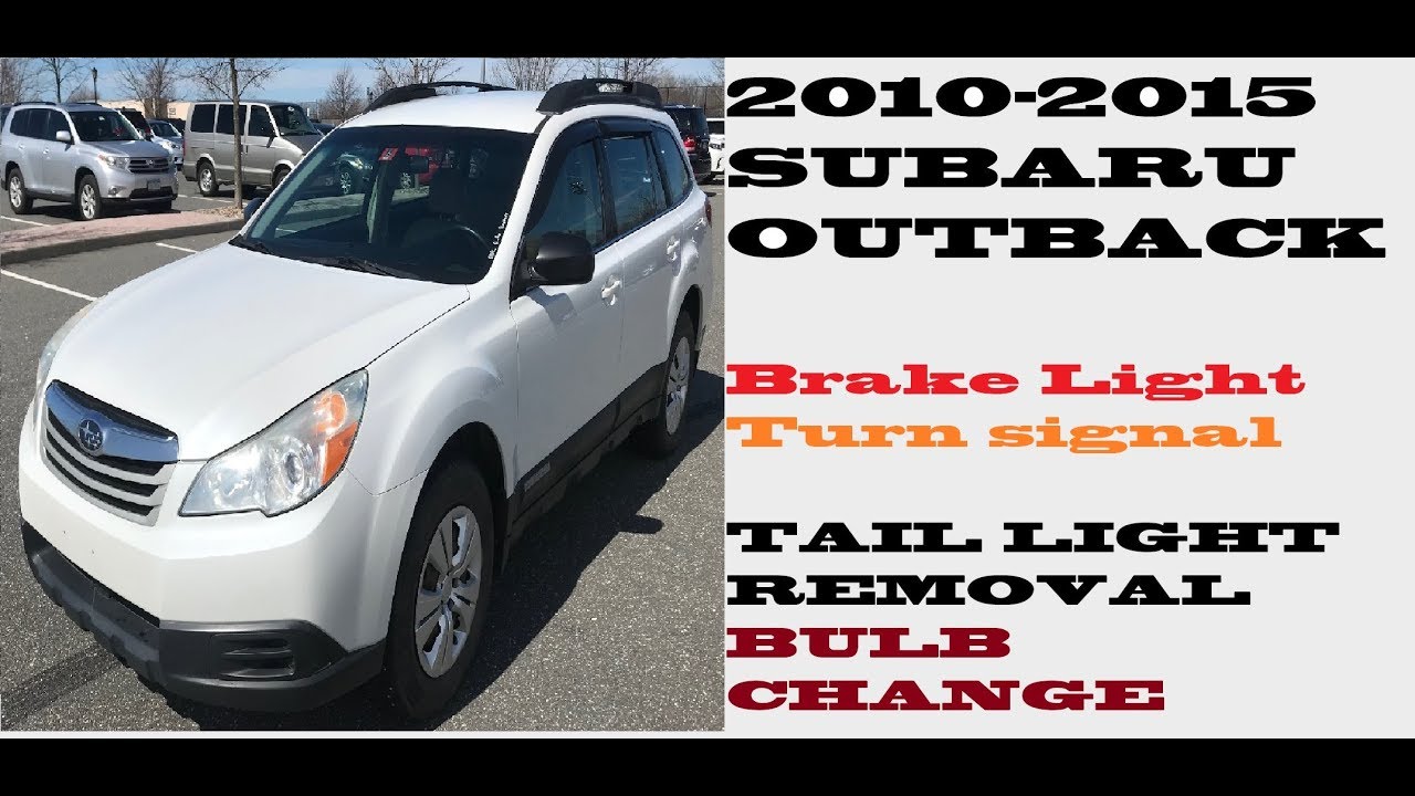 2013 Subaru Outback Bulb Chart