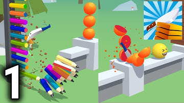 Slice it All! - Gameplay / Walkthrough Part 1 | Levels 1-10 (IOS & Android Game)