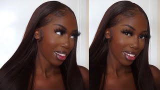 CHOCOLATE BROWN FRONTAL WIG REVIEW | ALIPEARL HAIR