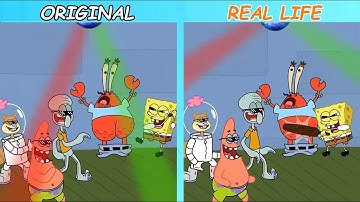 Spongebob Slap Party | SpongeBob Original vs Real life | SpongeBob Animation  #spongebob