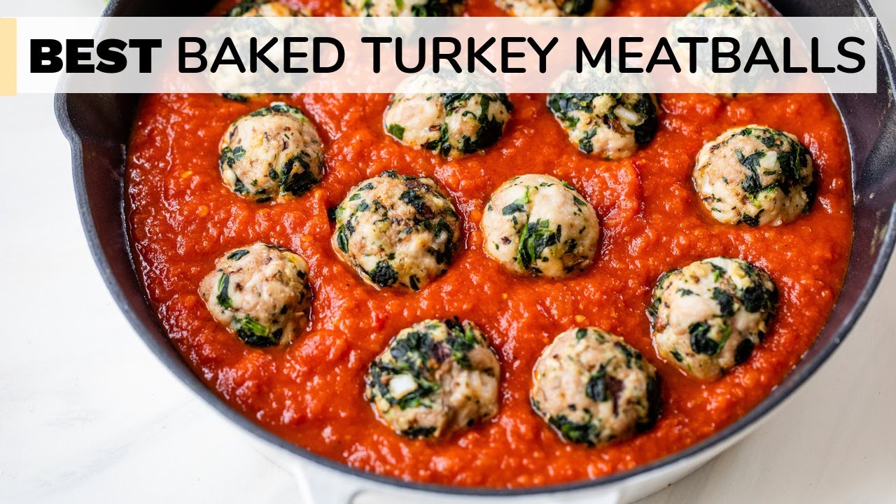 BEST BAKED TURKEY MEATBALLS | easy, healthy meatball recipe | Clean & Delicious