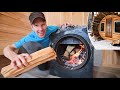 Building $1.00 'Steam Punk' Wood Stove for Off Grid Sauna! - Part 3