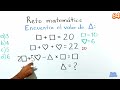 Reto matemático 64 (Ecuación lineal con símbolos)