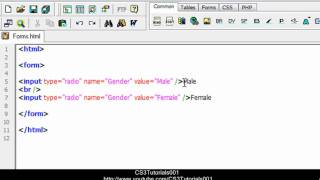 HTML Editing & Programming Tutorial -10- Radio Buttons