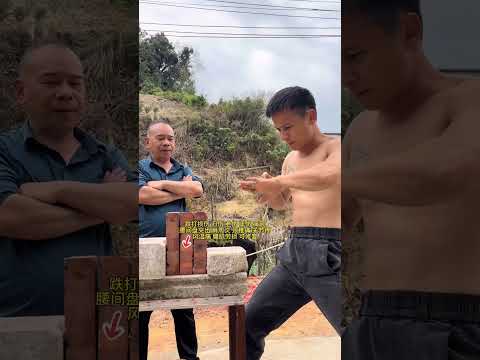 Relax arm, clench fist and push. #Inch Force #Inch Punch #Jingwu Spirit