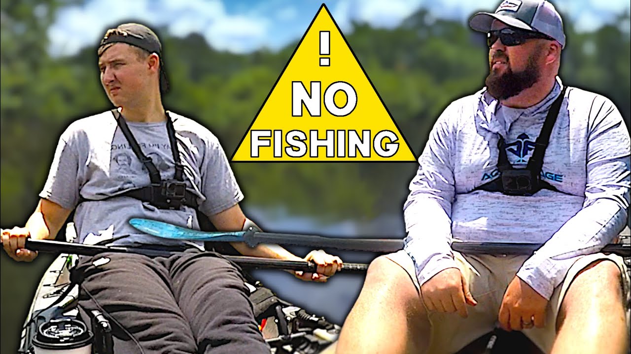 We’re NOT Supposed To Be Fishing HERE? Kayak Bass Fishing Bass